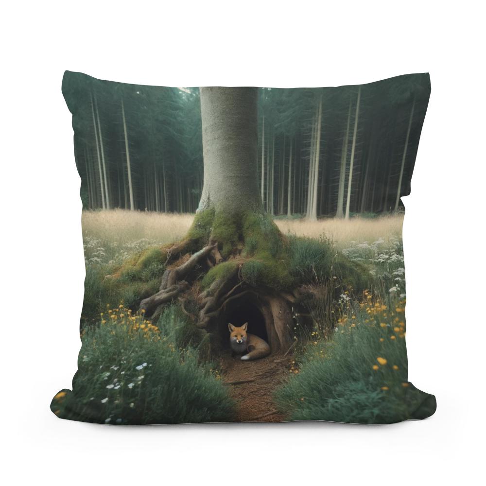 Hidden Fox Den Cotton Cushion