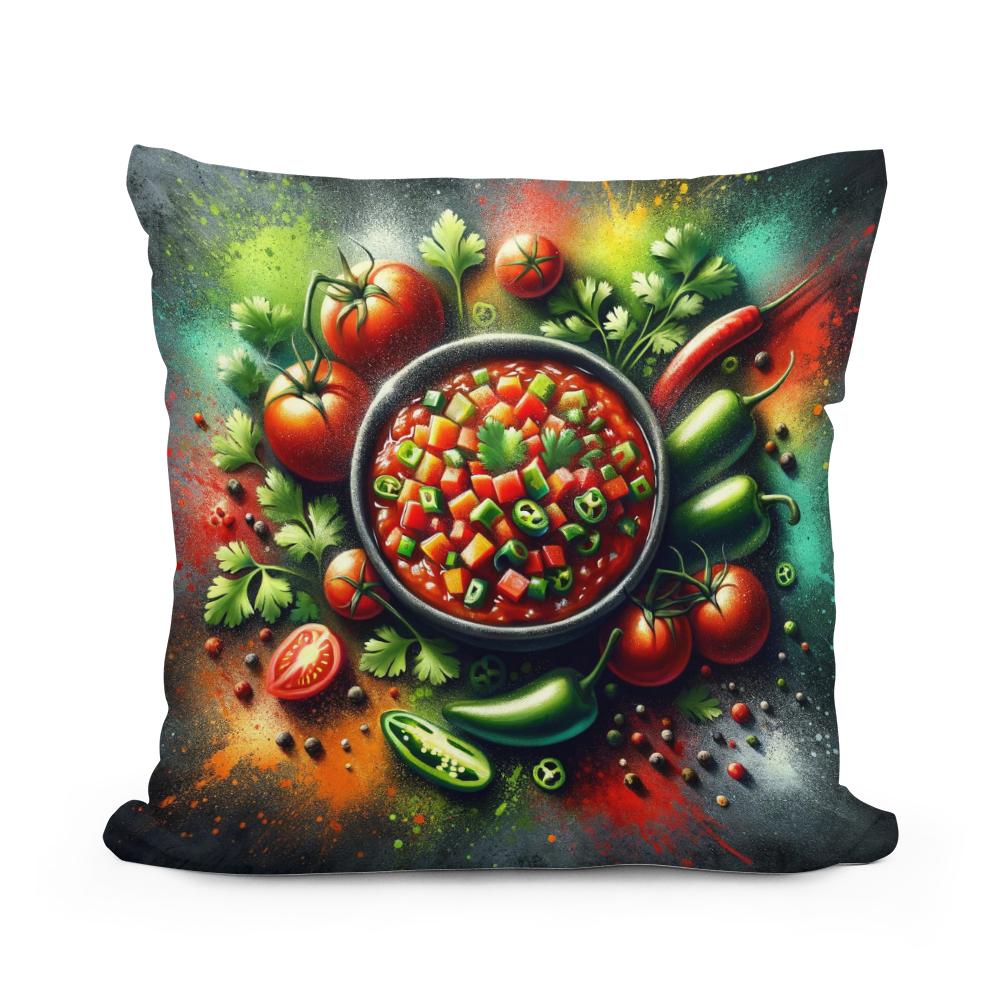 Spicy Salsa Symphony Cotton Cushion