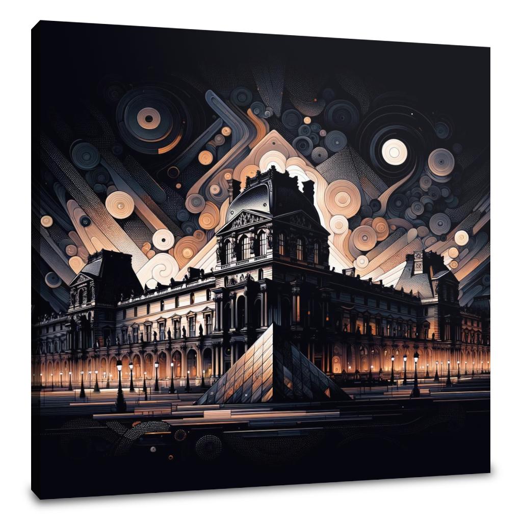 Ghosts of Paris Louvre Canvas