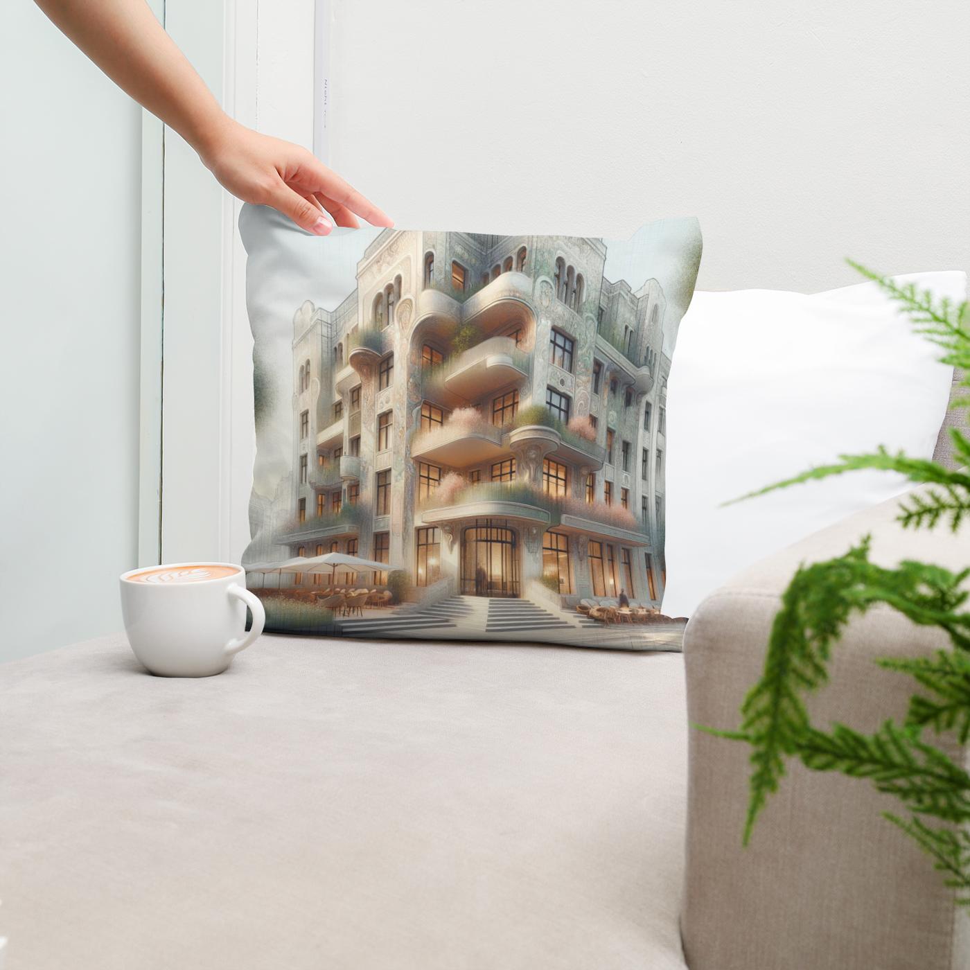 Art Nouveau Harmony Cotton Cushion