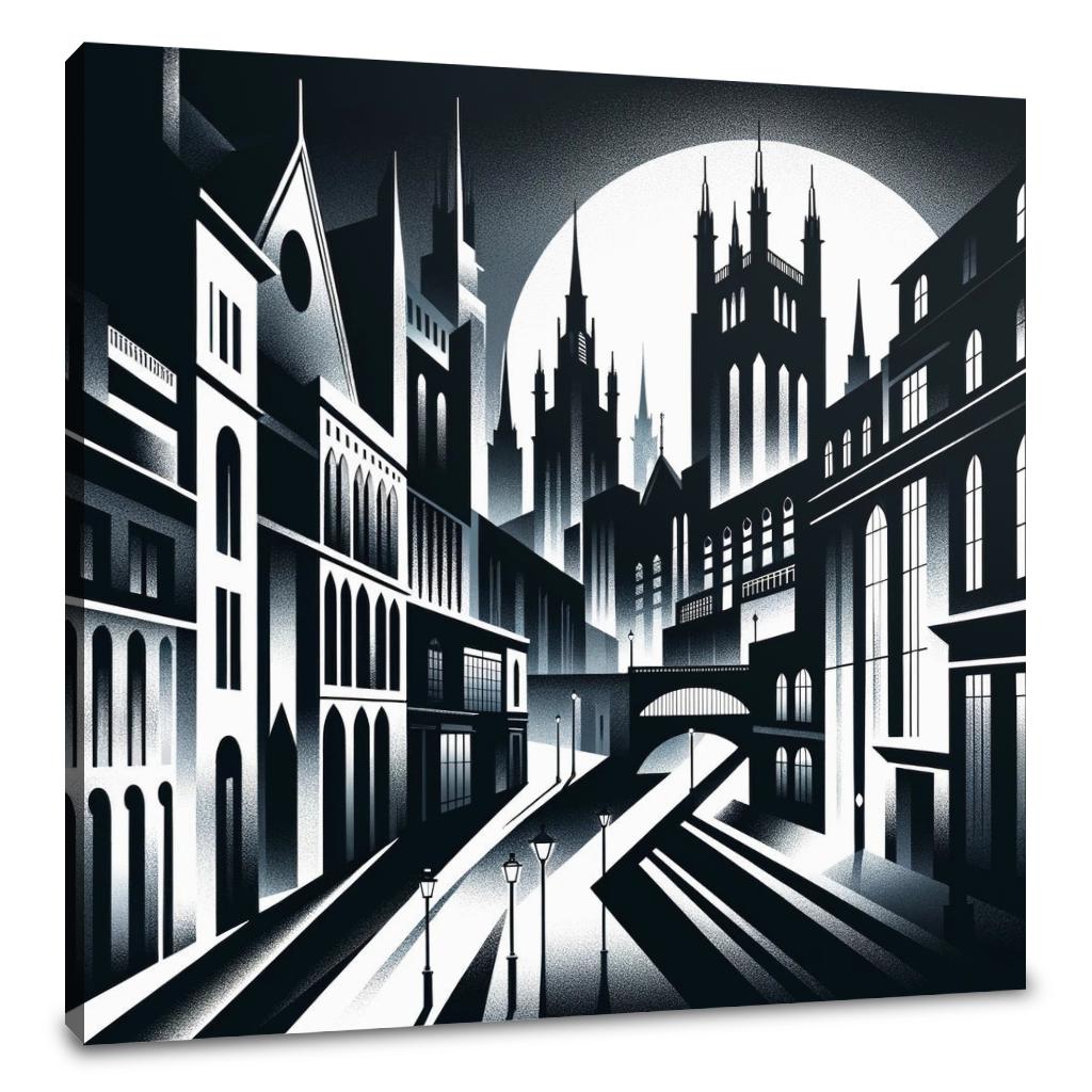 Gothic Nightscape Canvas