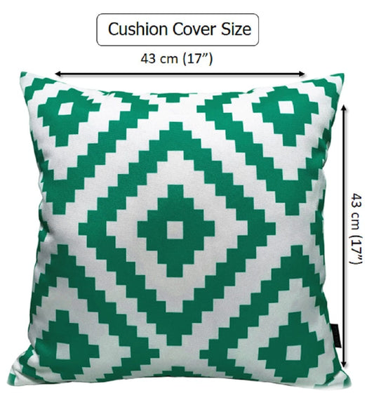 OLIVIA ROCCO Nairobi Lime Green Waterproof Decorative Cushion Covers 43 x 43 cm Reversible Breathable For Indoor And Outdoor Use