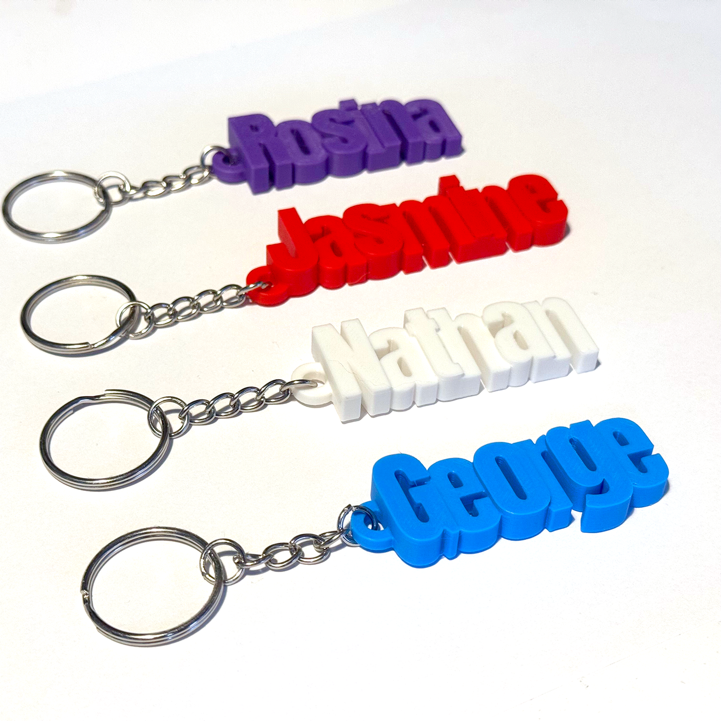 Personalised 3D Printed Name Keyring | Custom Keychain | Eco-Friendly Gift & Bag Tag