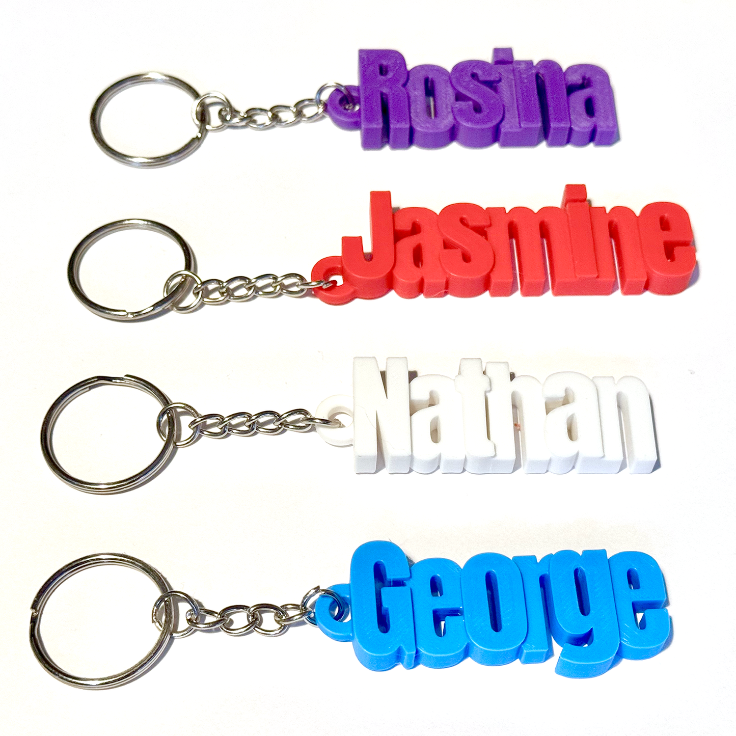 Personalised 3D Printed Name Keyring | Custom Keychain | Eco-Friendly Gift & Bag Tag