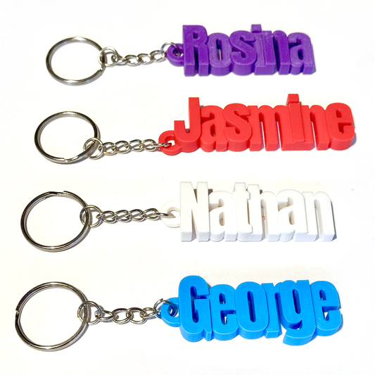 Personalised 3D Printed Name Keyring | Custom Keychain | Eco-Friendly Gift & Bag Tag