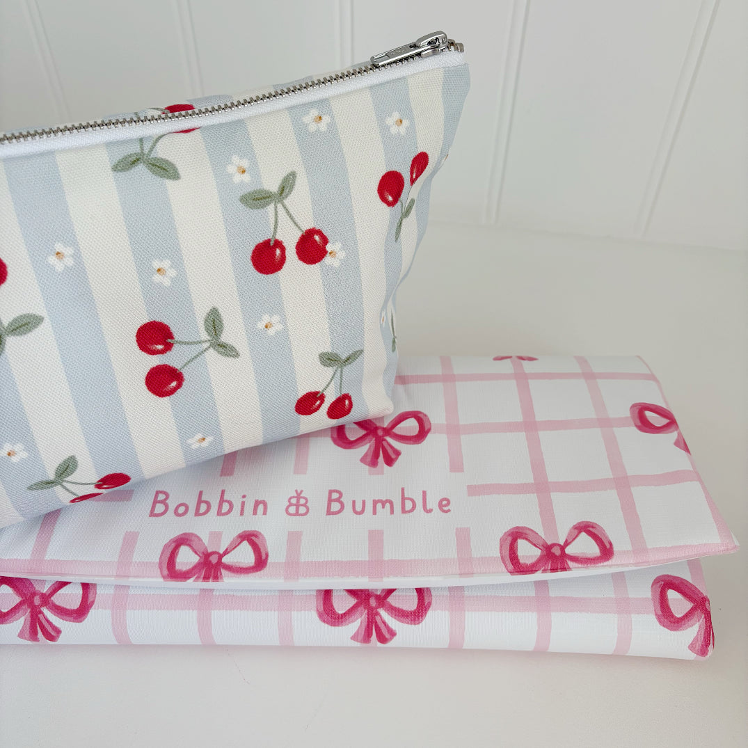Nappy Wallet - Cherry Stripe