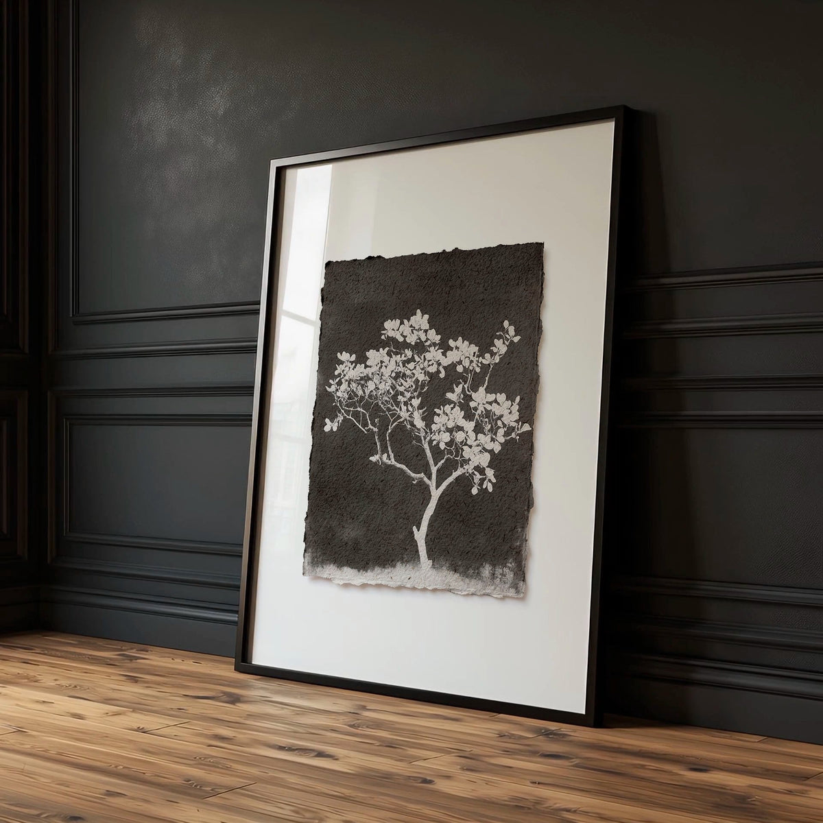 Nature Art Dark Botanical Wildflowers & Blossom Wall Art Prints | Set of 3
