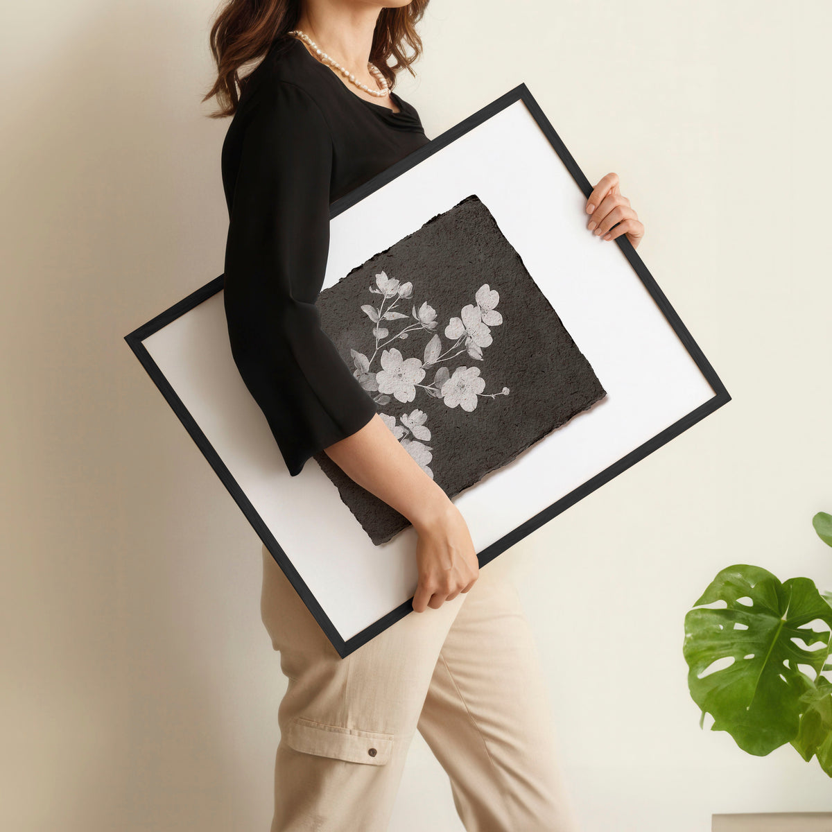 Nature Art Dark Botanical Wildflowers & Blossom Wall Art Prints | Set of 3