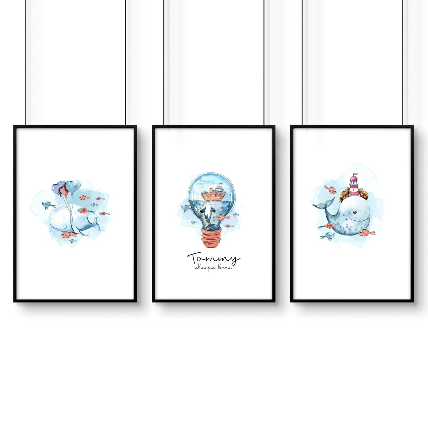 Childrens bedroom wall decor | set of 3 Wall art for Nursery