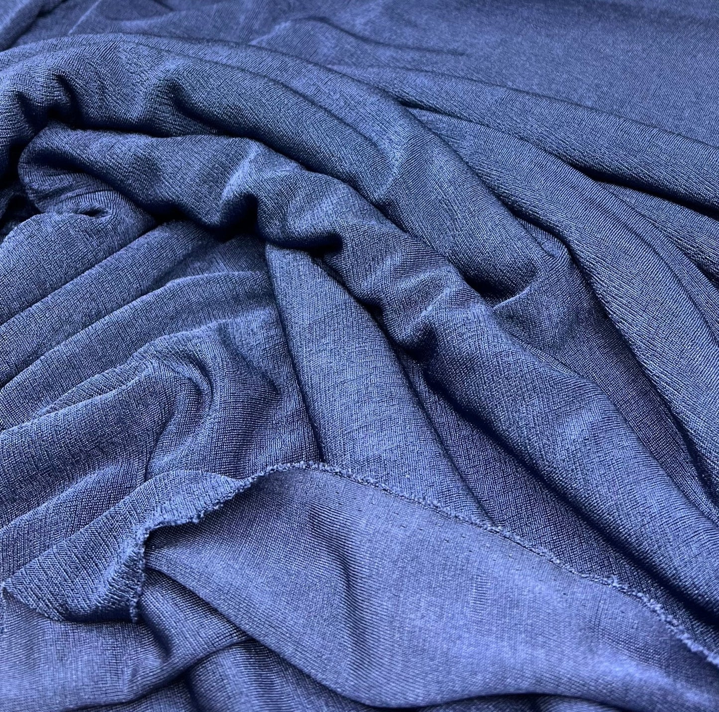 Navy Acetate Slinky 4 Way Stretch Fabric