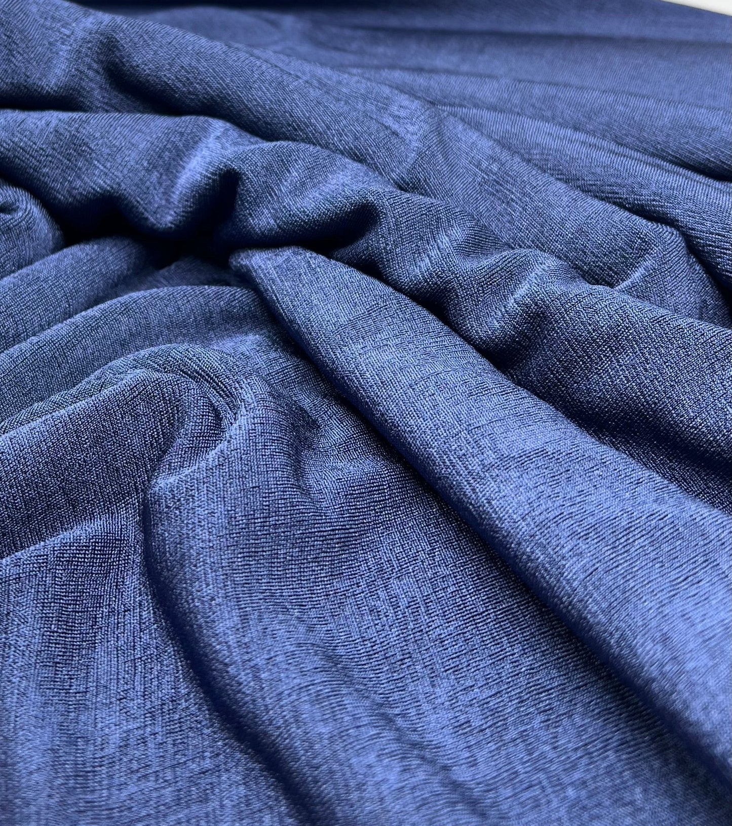 Navy Acetate Slinky 4 Way Stretch Fabric