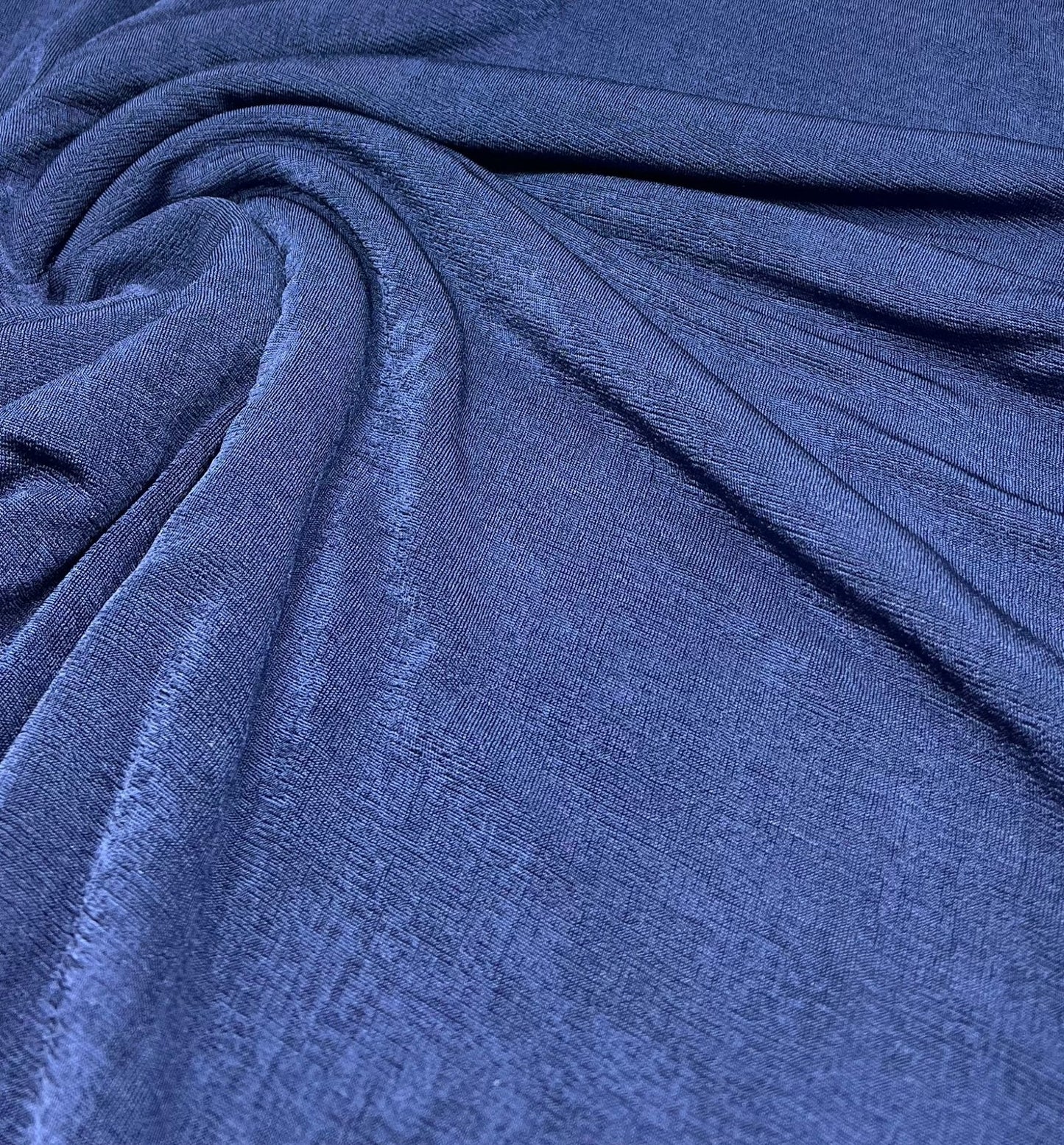 Navy Acetate Slinky 4 Way Stretch Fabric