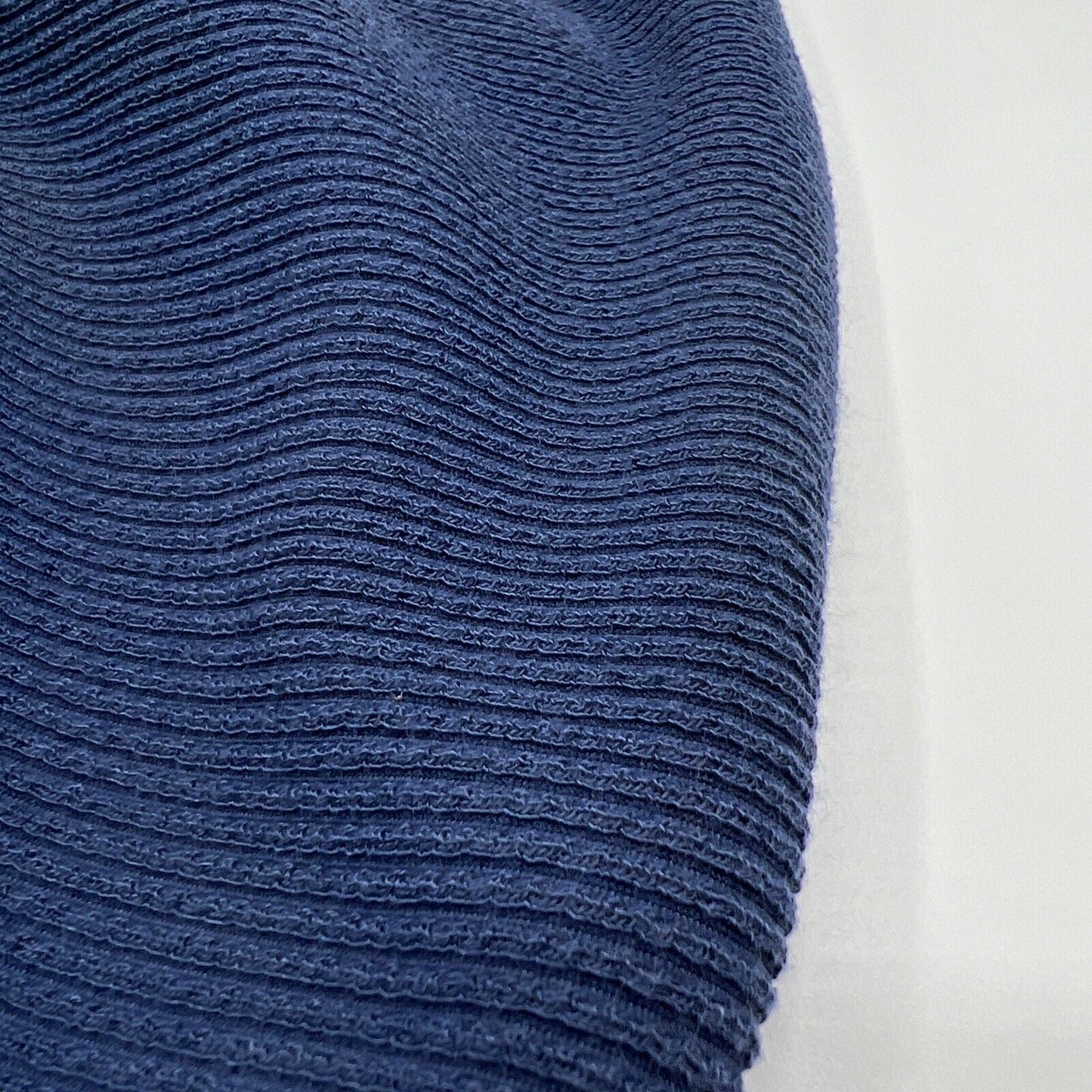 Navy Crinkle Rib Stretch Fabric
