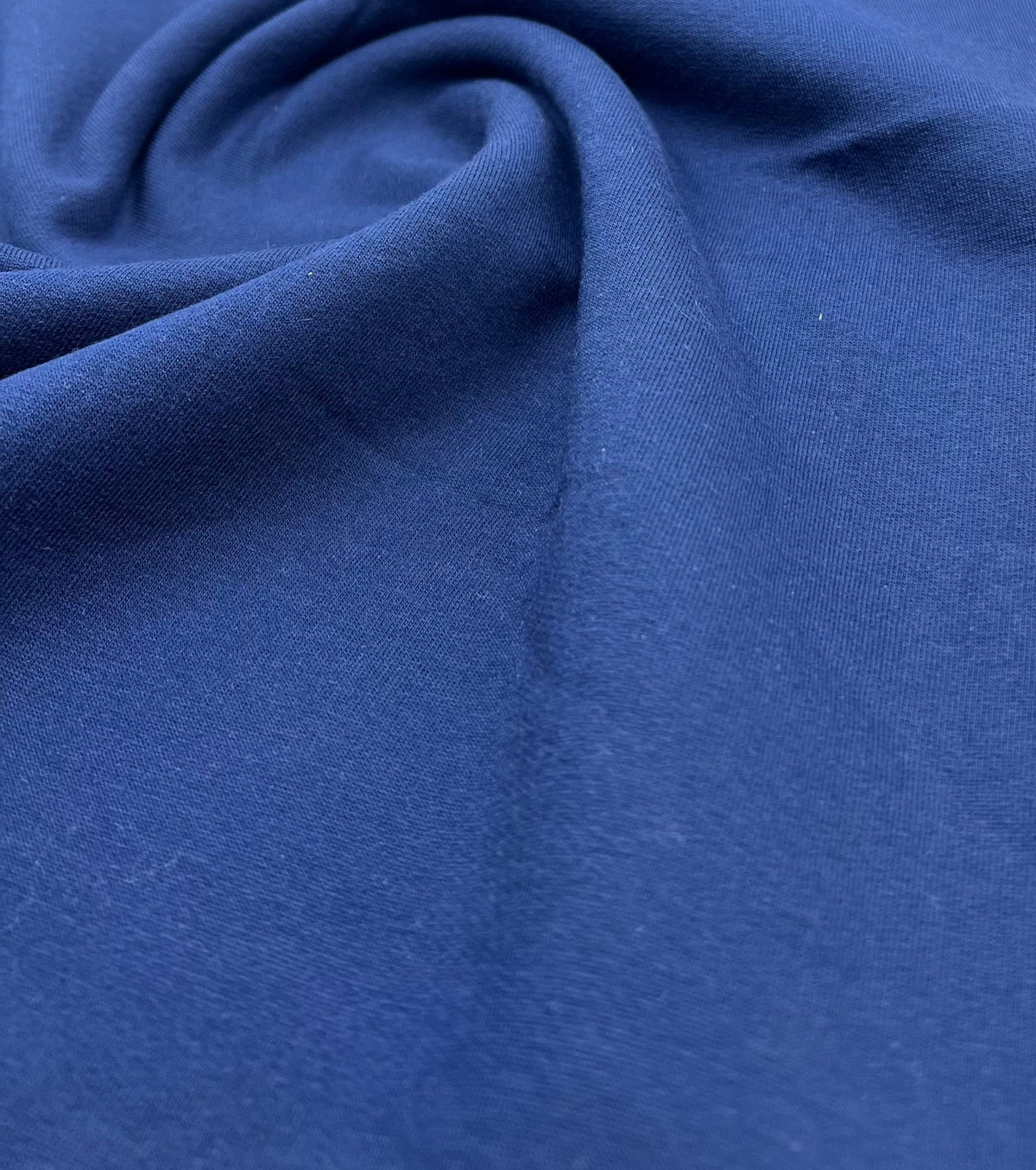 Navy French Terry Loopback Cotton Jersey 230 GSM 95/5 Lycra 4 Way Stretch
