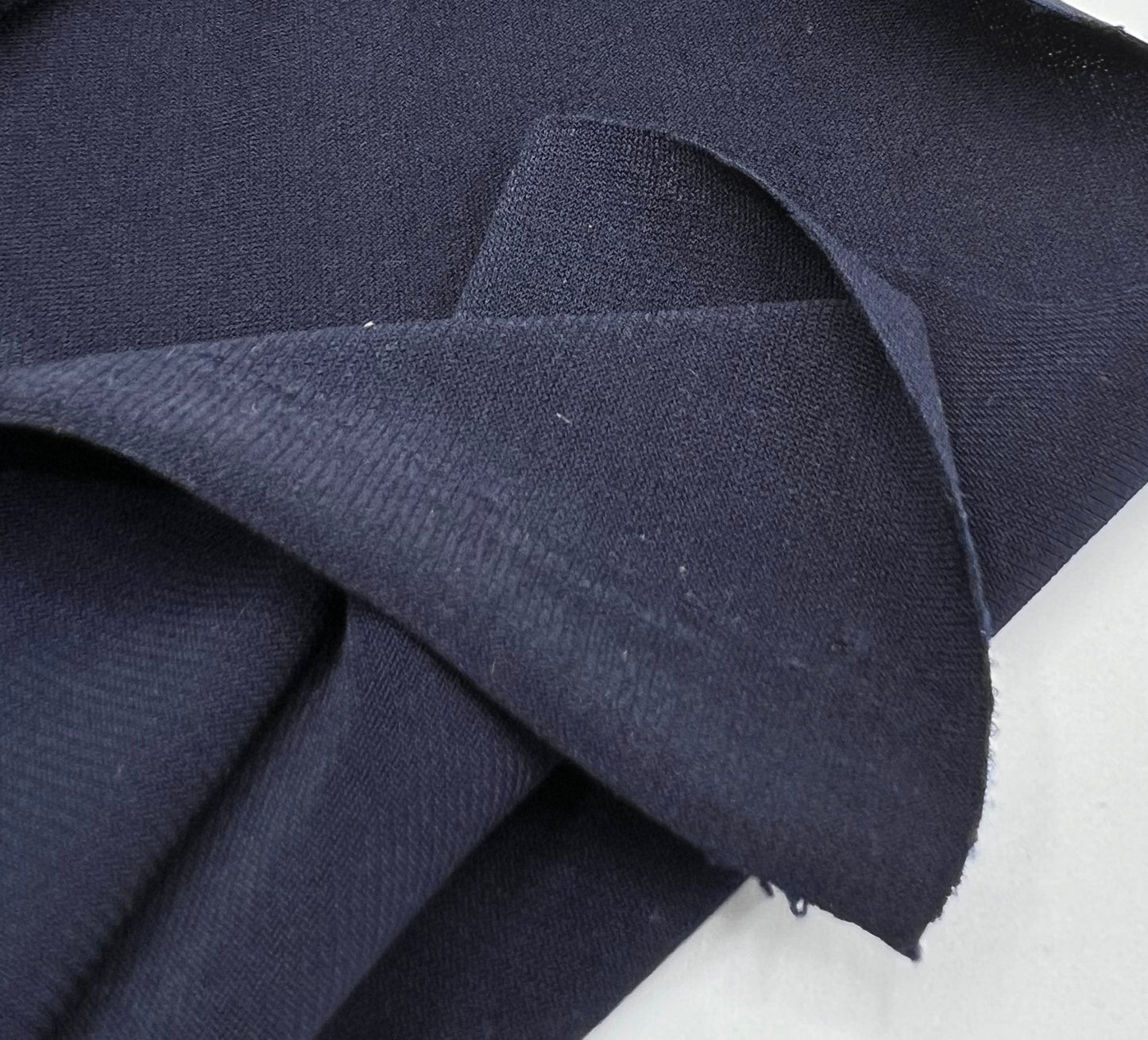 Plain Navy ITY Fabric 4 Way Stretch