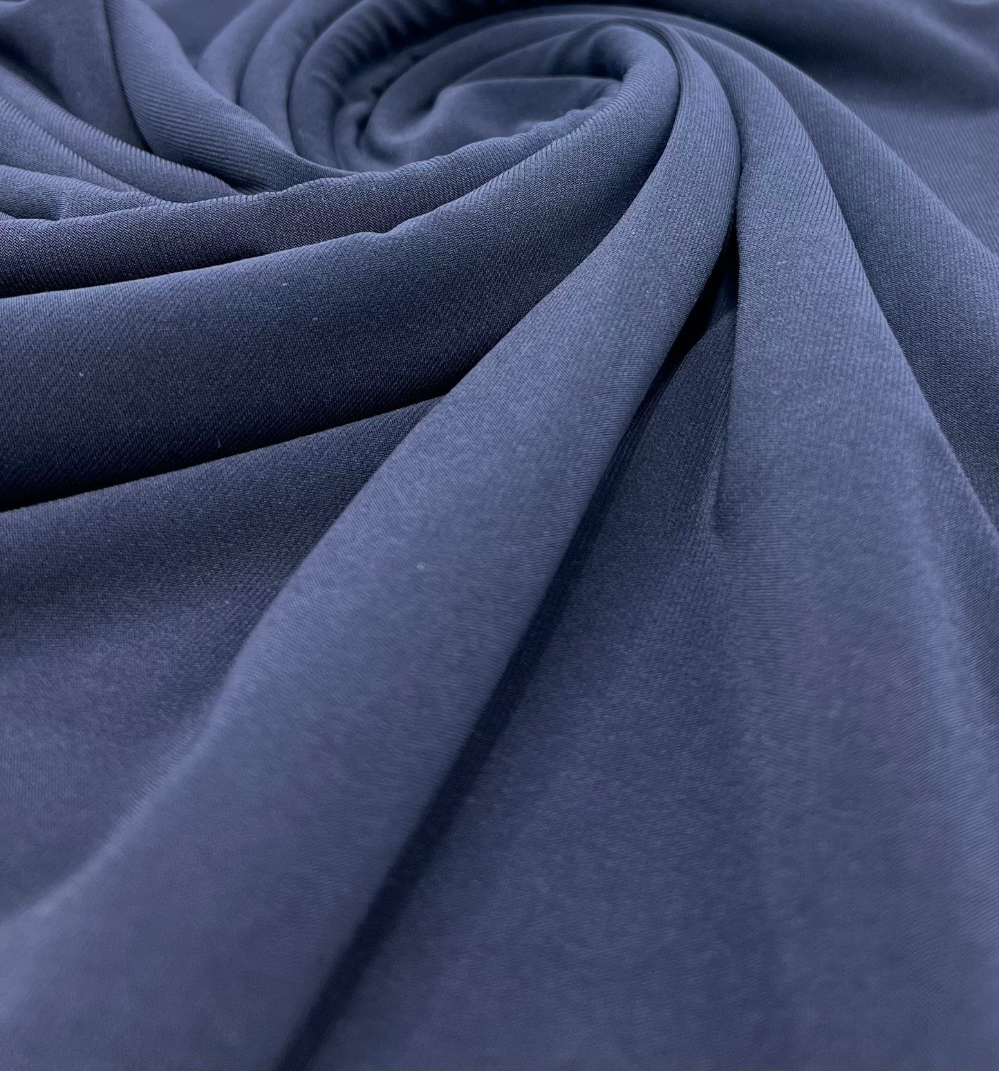 Plain Navy ITY Fabric 4 Way Stretch