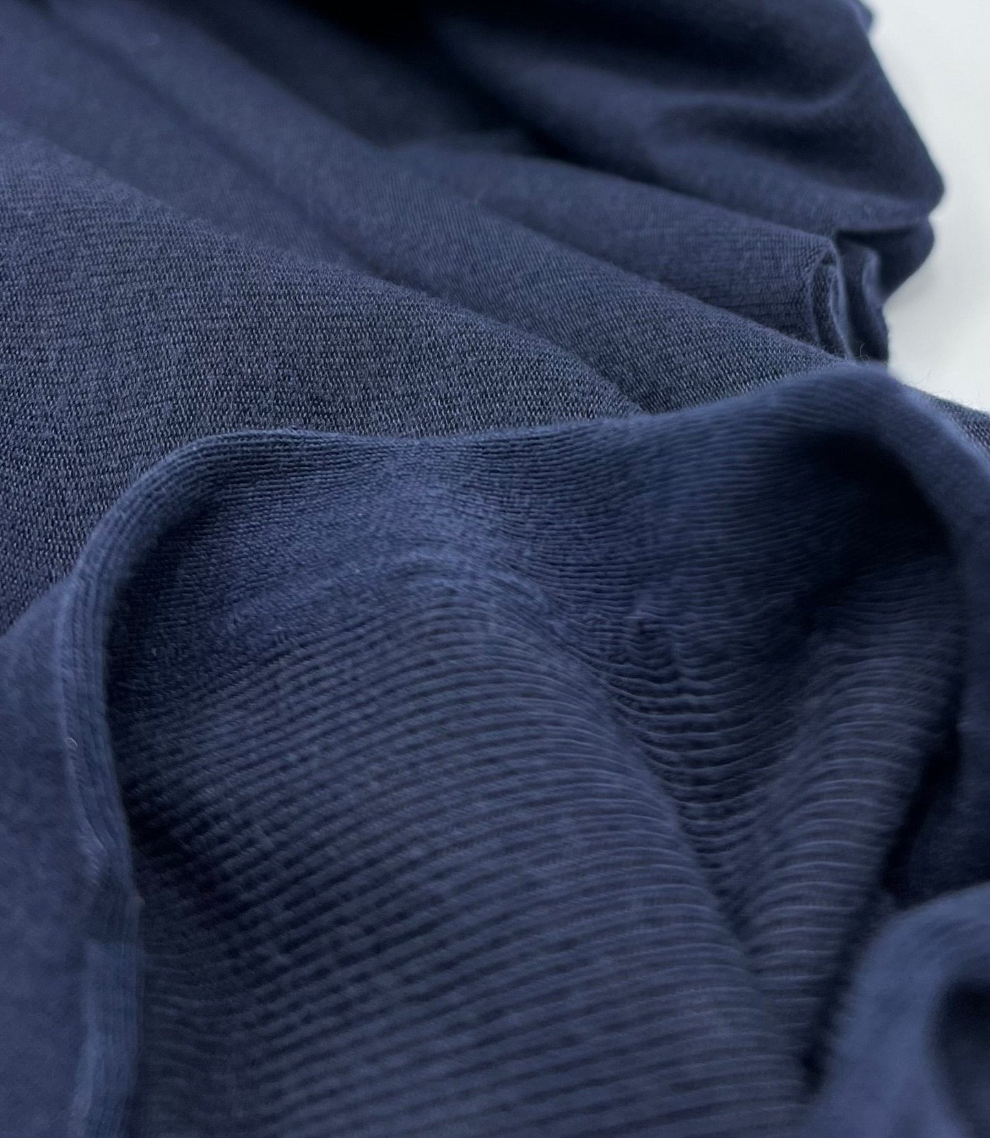 Navy Lightweight Melange Knit Stretch Fabric