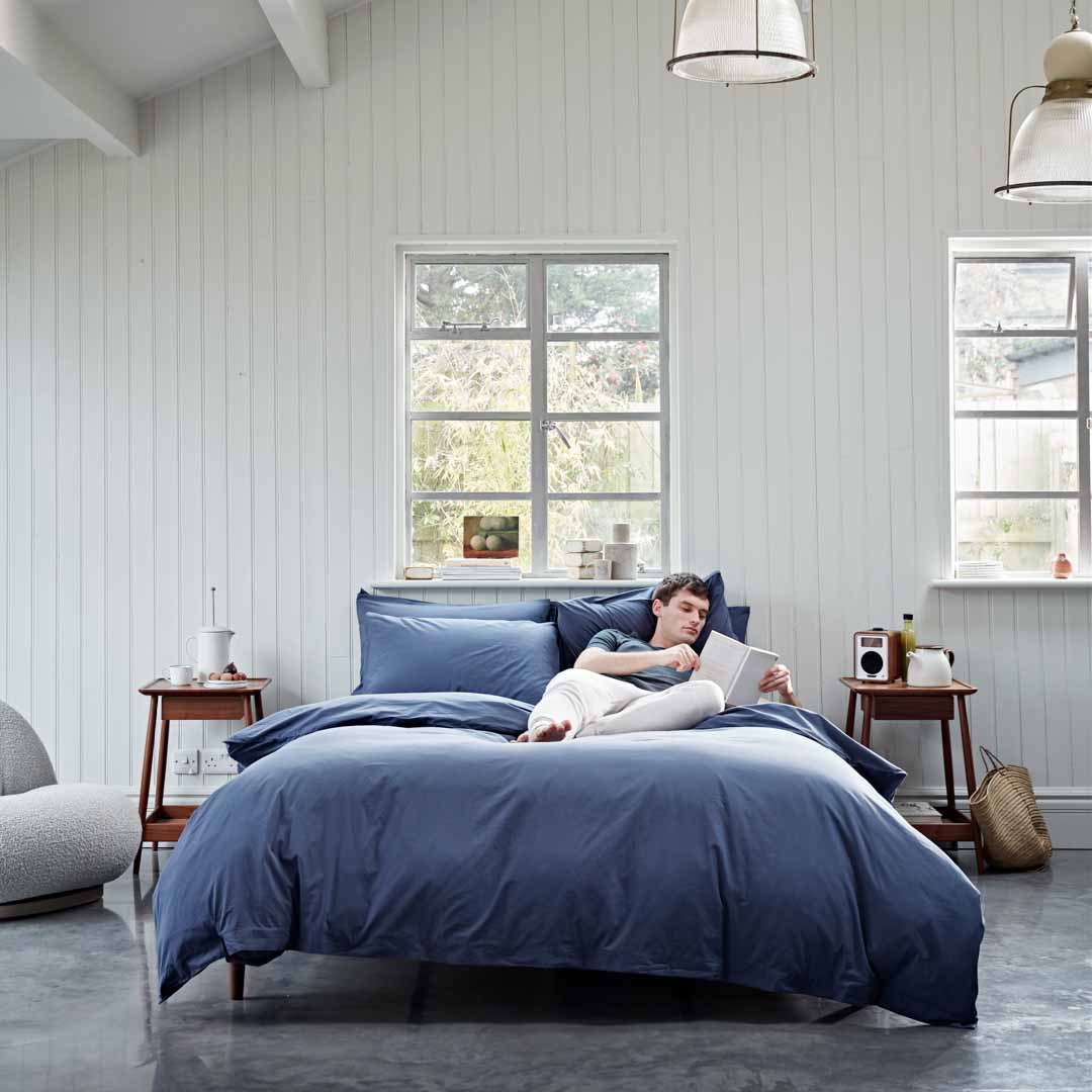 Cotton Collective Sheet Set: Duvet Cover + Fitted Sheet + 2 Pillowcases