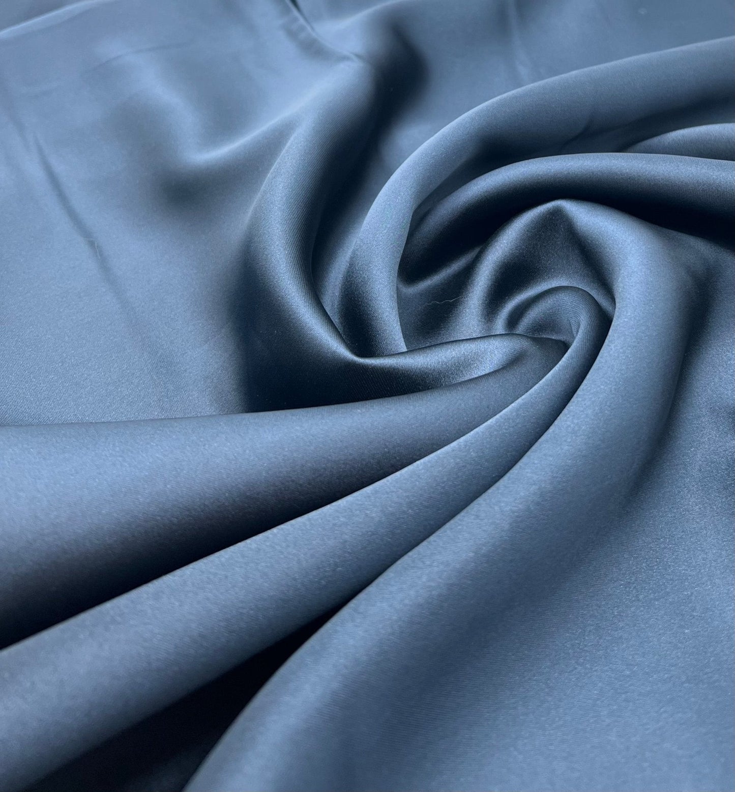 Navy Recycled Satin 160GSM Dress Craft Non Stretch Fabric