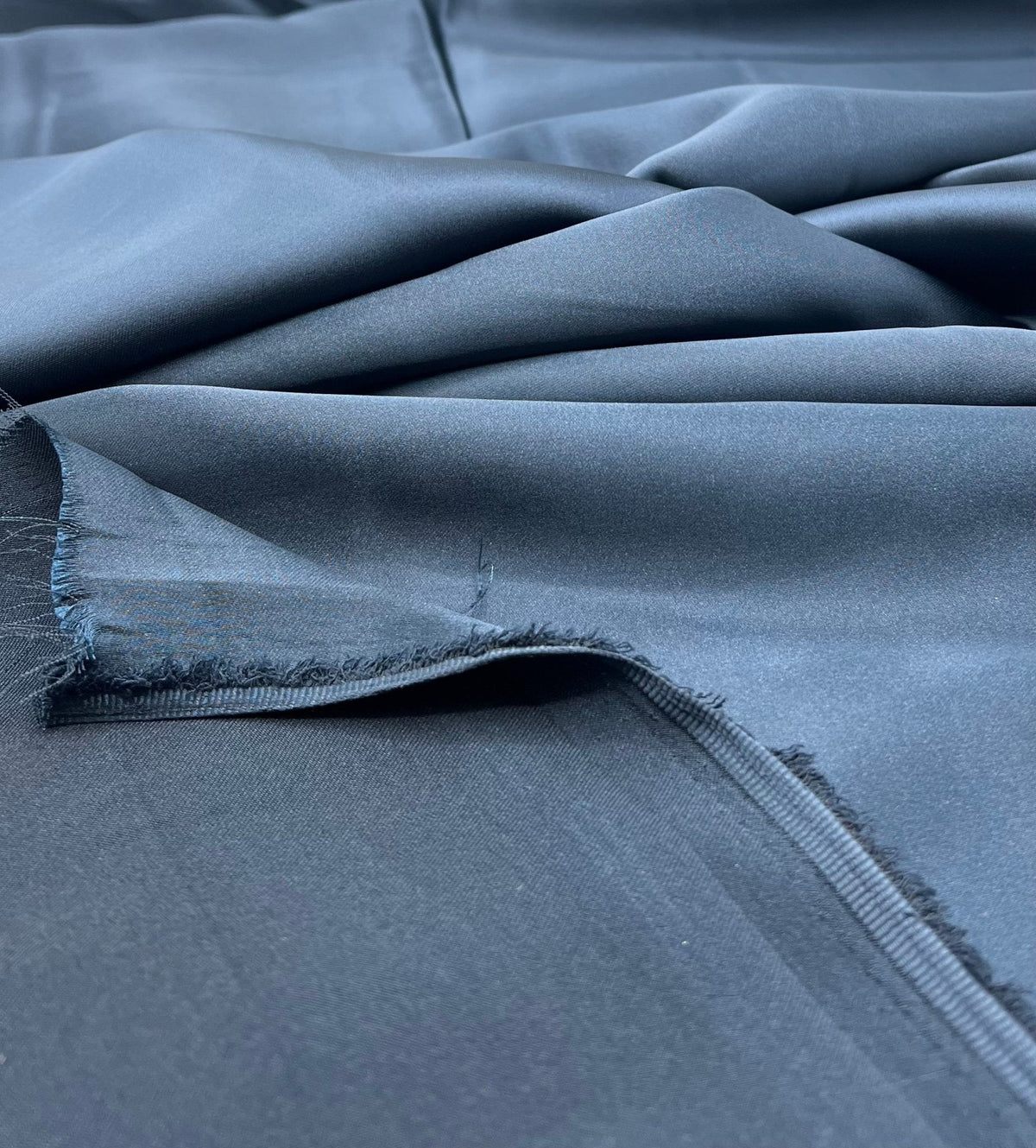 Navy Recycled Satin 160GSM Dress Craft Non Stretch Fabric