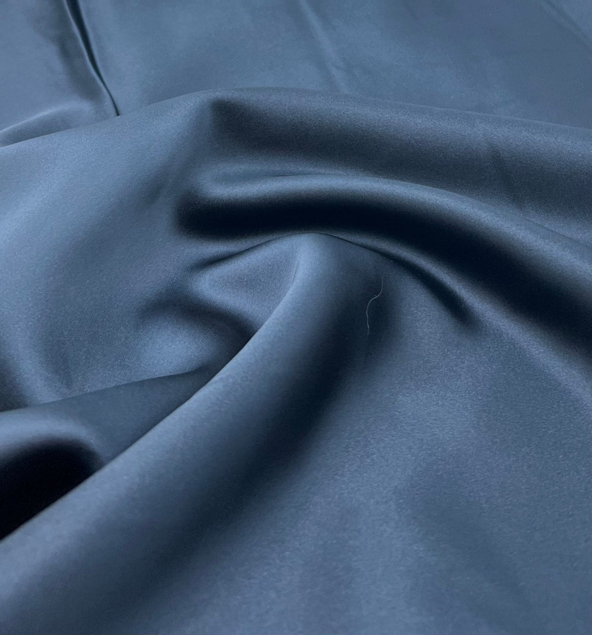 Navy Recycled Satin 160GSM Dress Craft Non Stretch Fabric