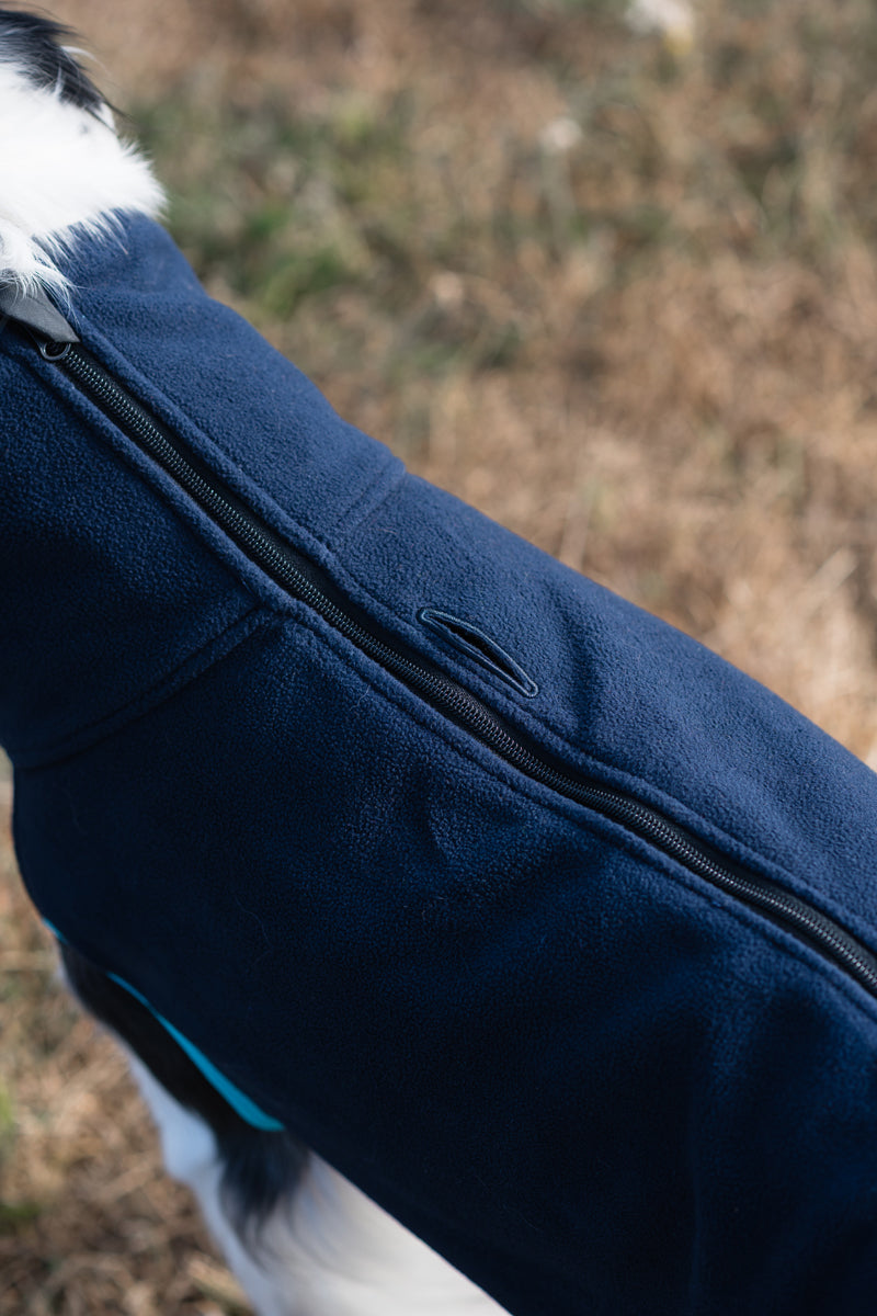 Fleece Dog Coat - Navy