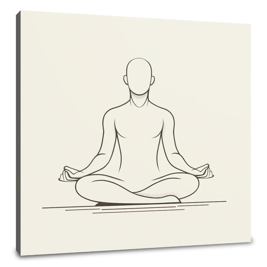 Contemplative Silhouette in Monochrome Canvas