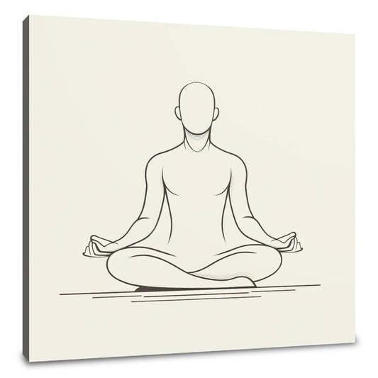 Contemplative Silhouette in Monochrome Canvas