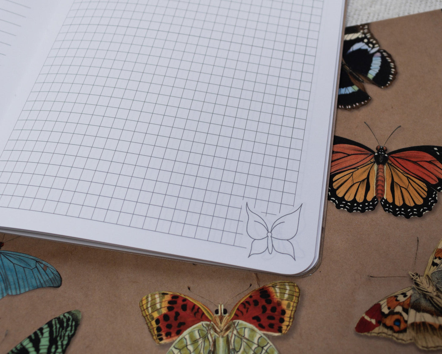 A5 Handmade Notebook with Vintage Butterfly Design