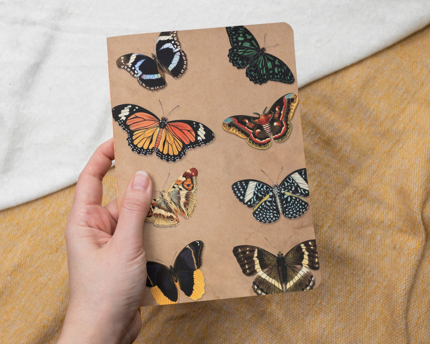 A5 Handmade Notebook with Vintage Butterfly Design