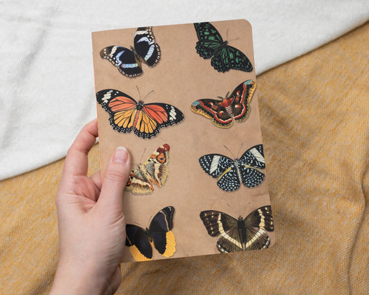 A5 Handmade Notebook with Vintage Butterfly Design