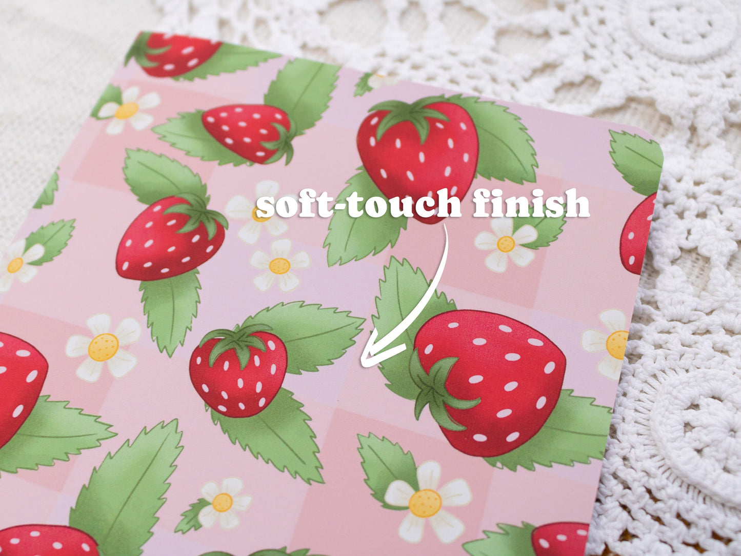 A5 Handmade Notebook with Strawberry Design