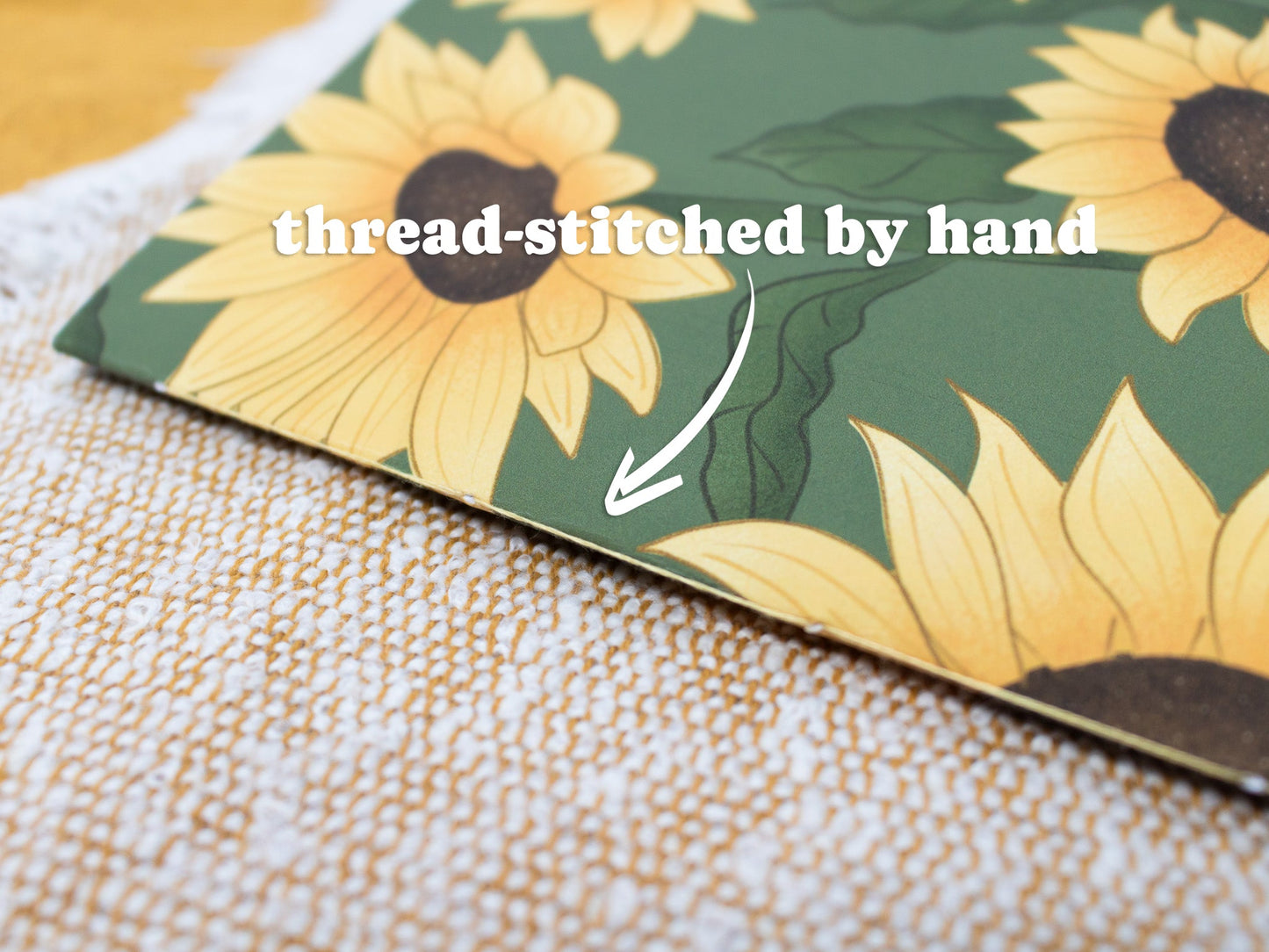 A5 Handmade Notebook with Sunflower Design