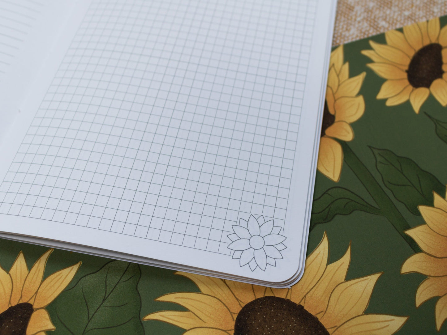 A5 Handmade Notebook with Sunflower Design
