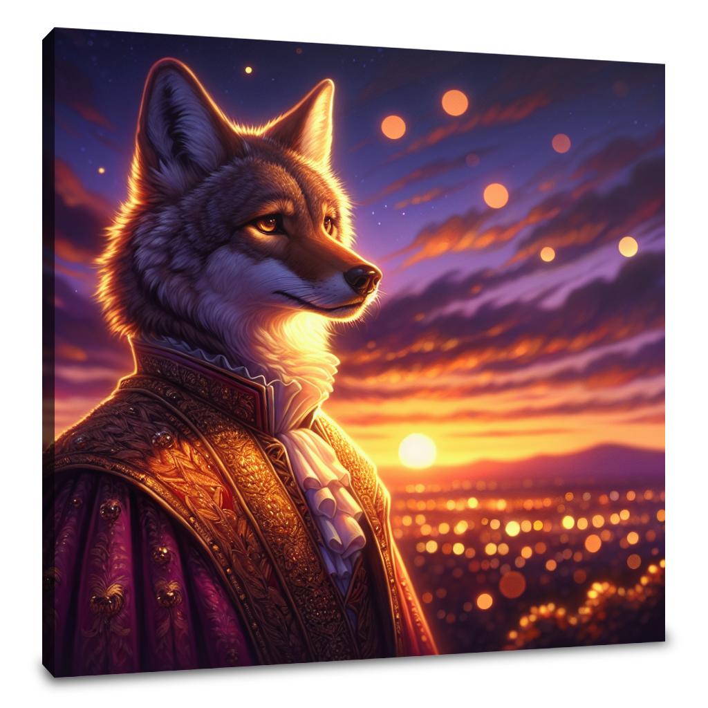Dusk Majesty Coyote Canvas