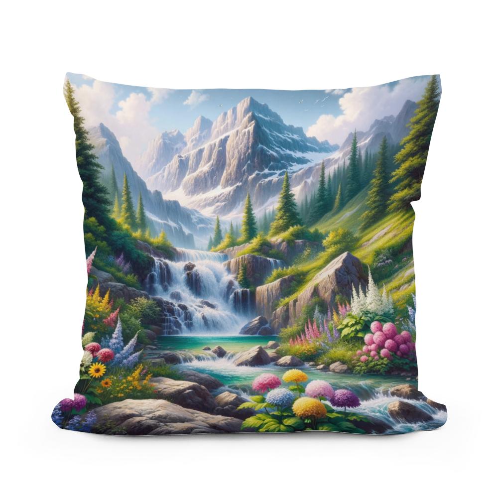 Spring Cascade Cotton Cushion