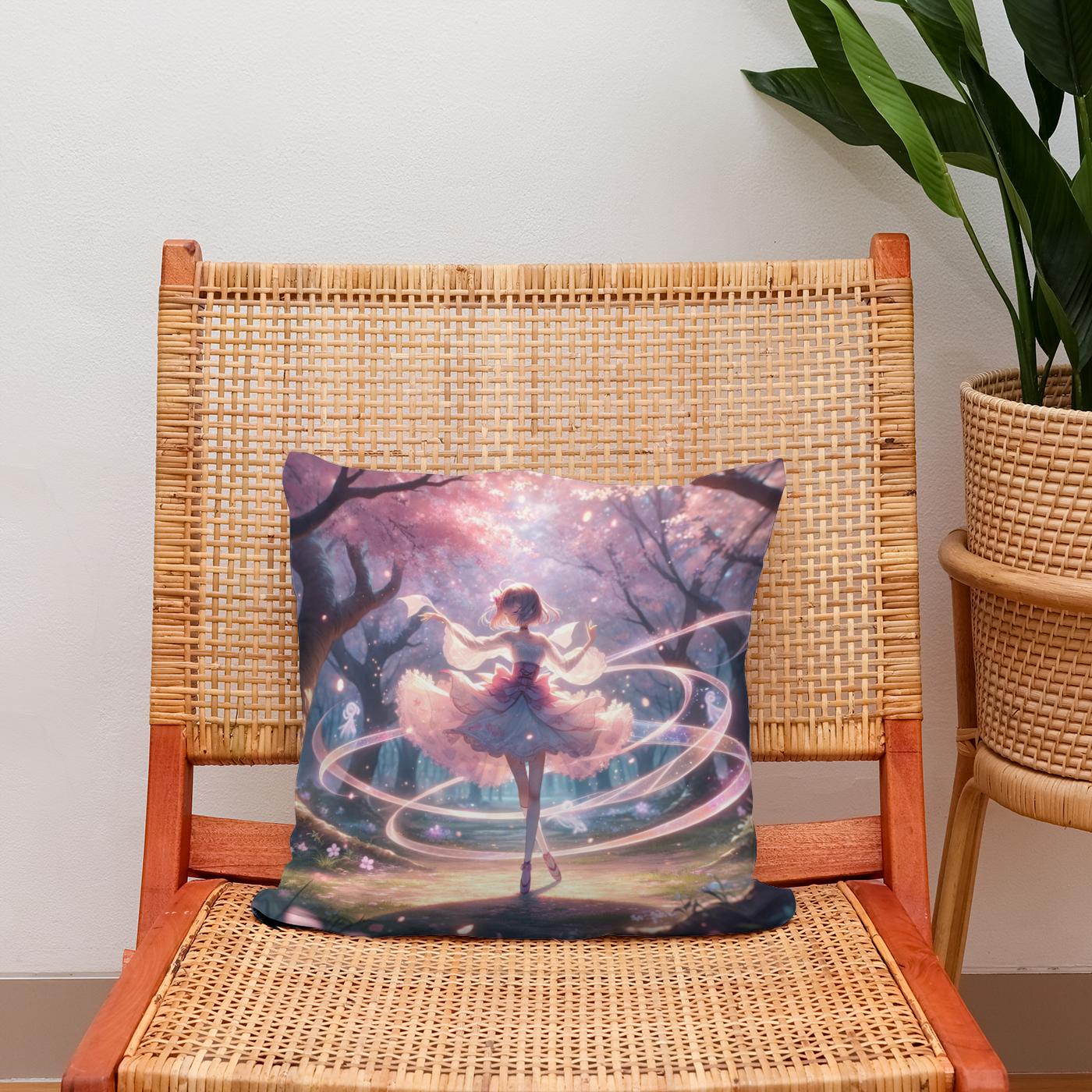 Sakura Dance Enchantment Cotton Cushion