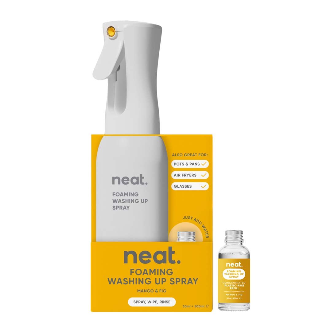 Neat Foaming Washing Up Spray Starter Pack & Refill – Mango & Fig