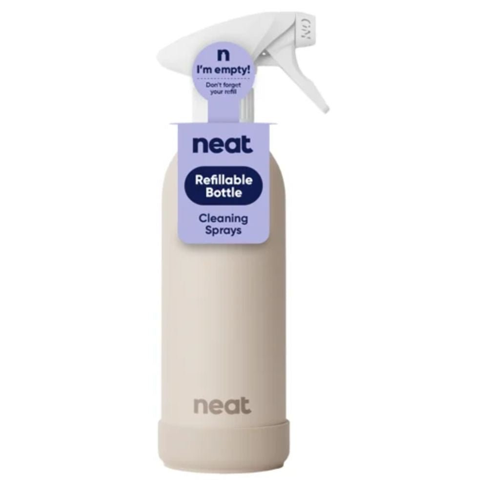 Neat Refillable Cleaning Spray Bottle – Recycled Aluminium, 470ml (Stone, Midnight, Sage)
