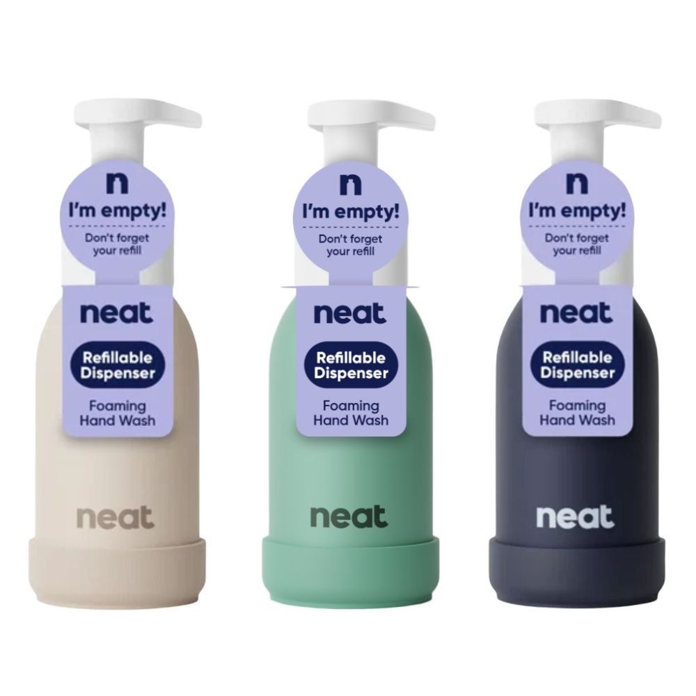 Neat Refillable Foaming Hand Wash Dispenser – Recycled Aluminium Bottle (Sage, Stone, Midnight)