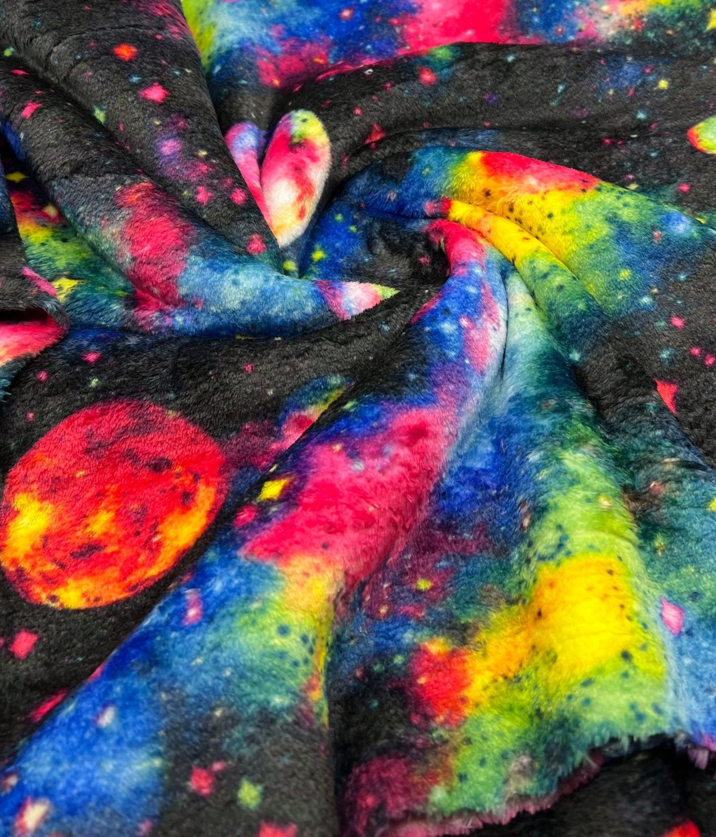 Nebula Galaxy Cuddle Fleece Fabric Blanket Loungewear