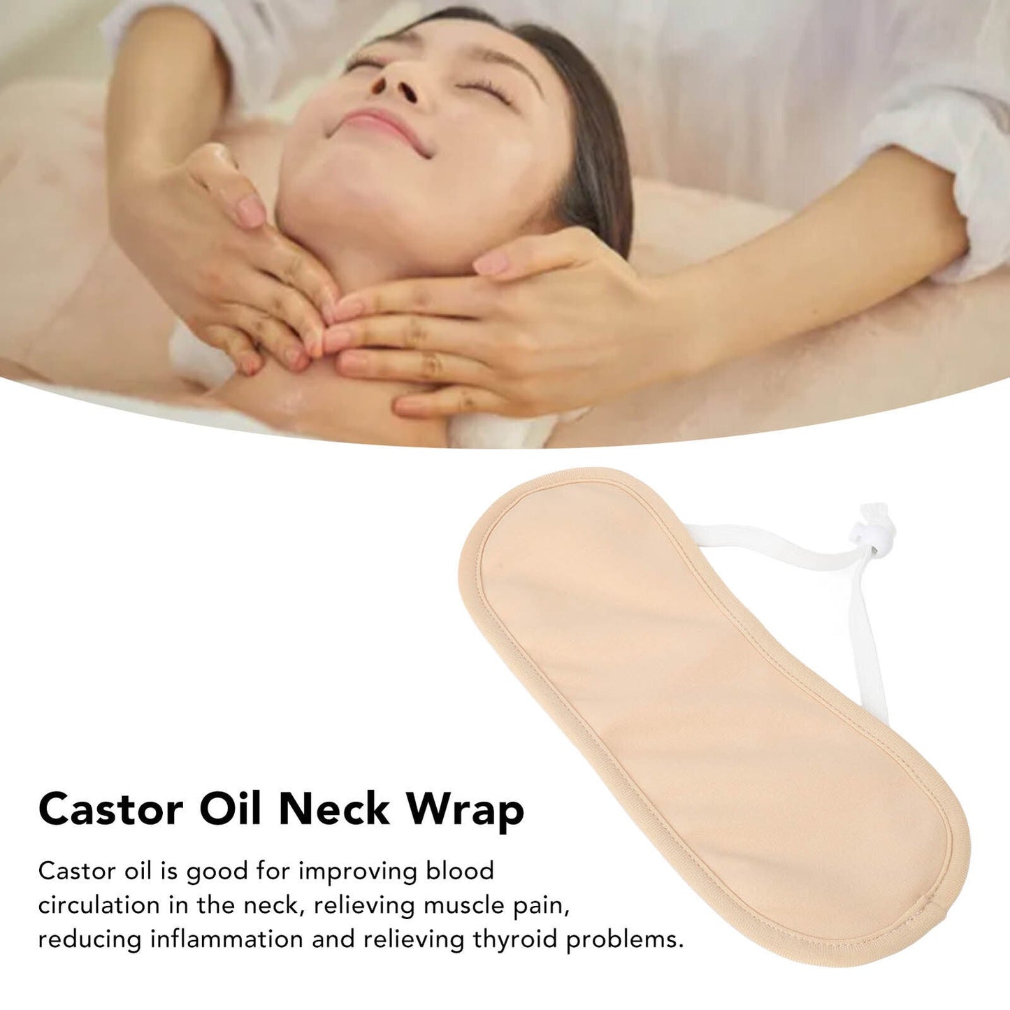 Organic Castor Oil 3 Piece Pack with a Body & a Neck Wrap (Up to 40" Waist)