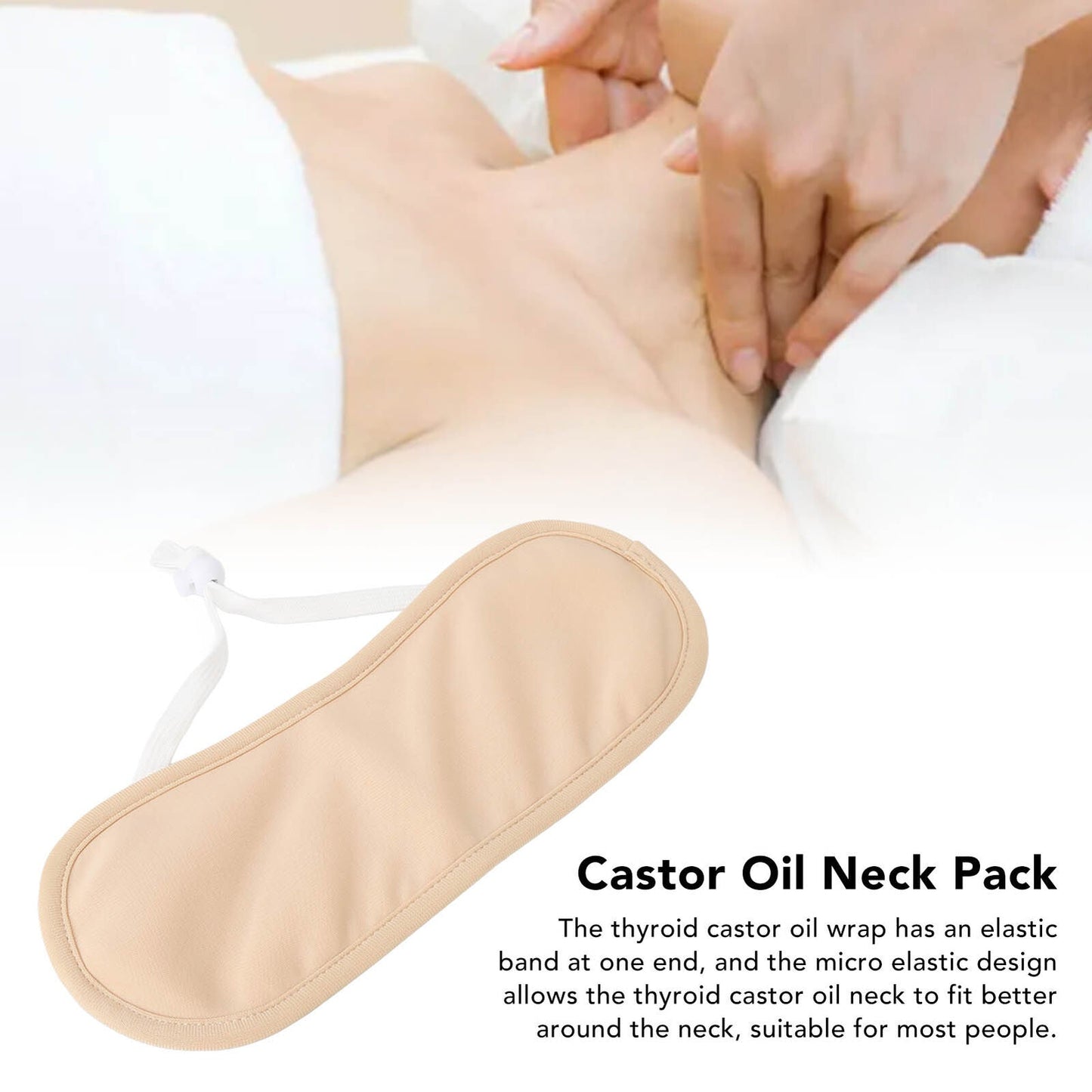 Organic Castor Oil 4 Piece Pack with a Body, a Neck & a Chest/Breast Wrap (Up to 40" Waist)