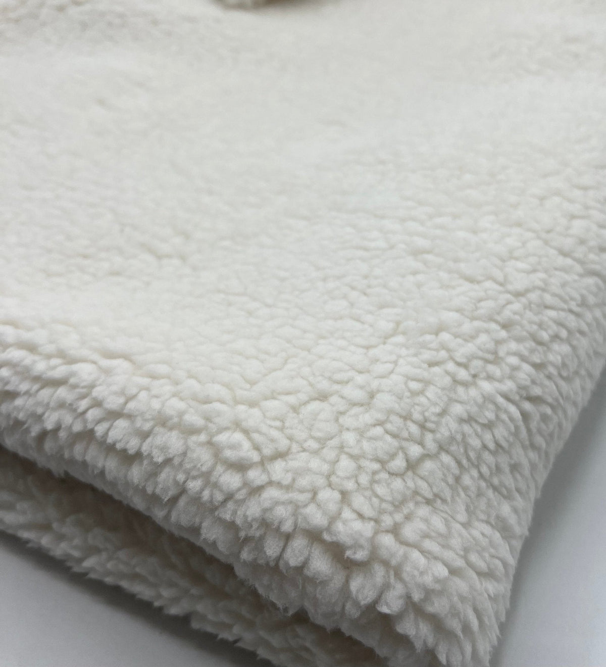New Ivory Heavy Sherpa Fleece 300GSM Faux Fur Fabric