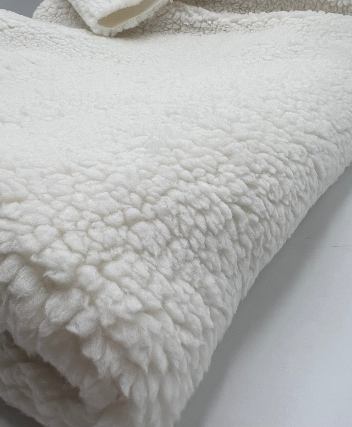 New Ivory Heavy Sherpa Fleece 300GSM Faux Fur Fabric