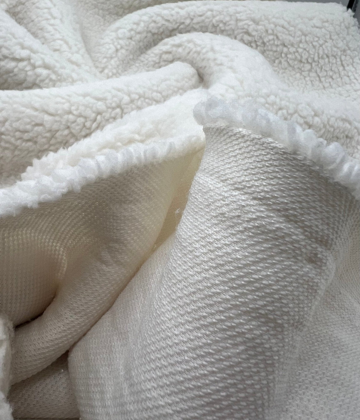 New Ivory Heavy Sherpa Fleece 300GSM Faux Fur Fabric