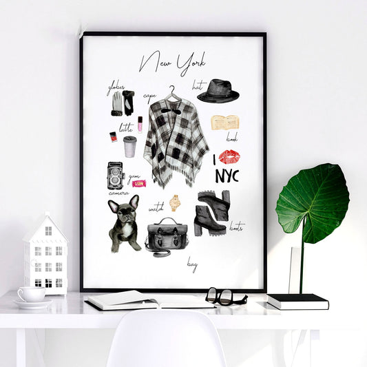 New York wall art travel poster