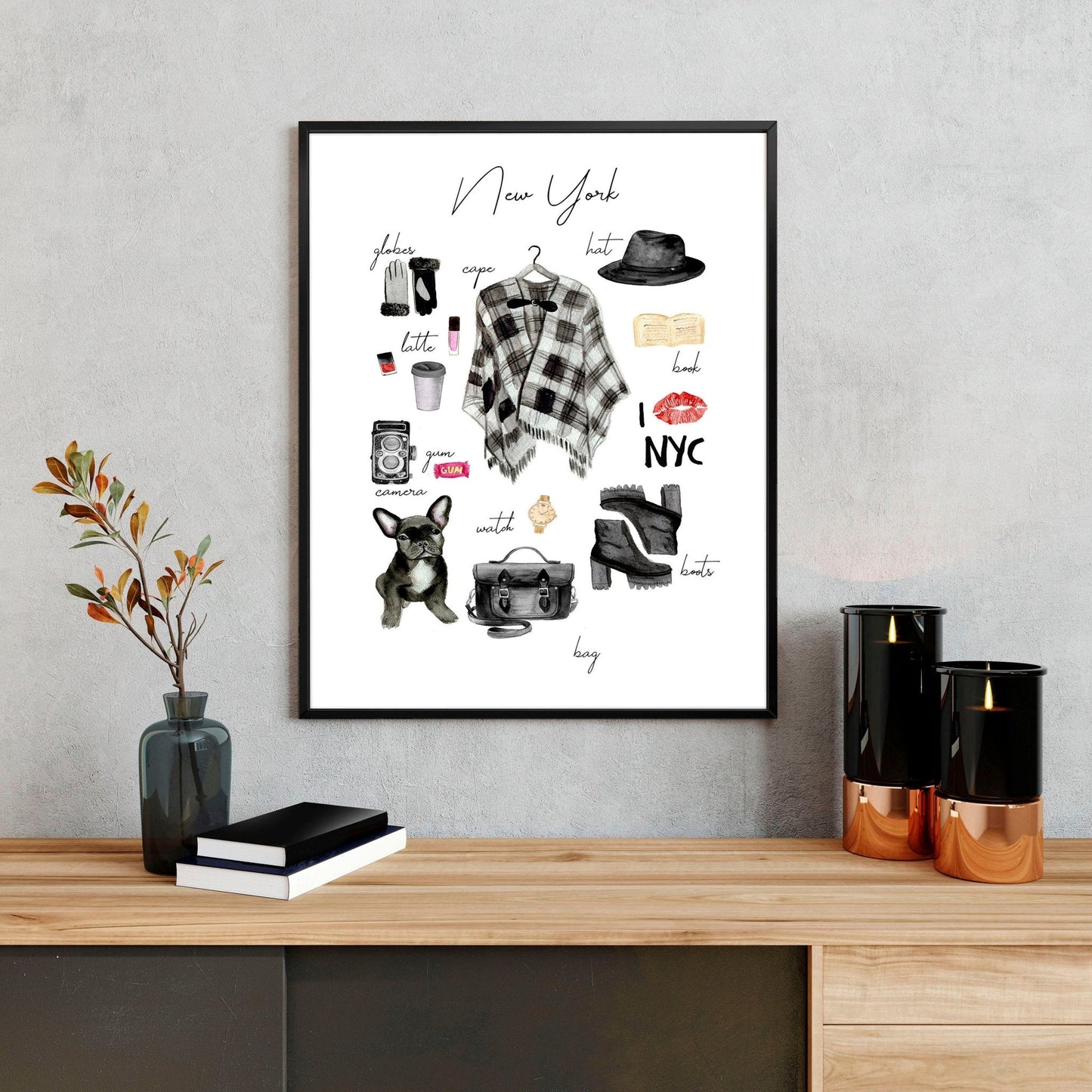 New York wall art travel poster