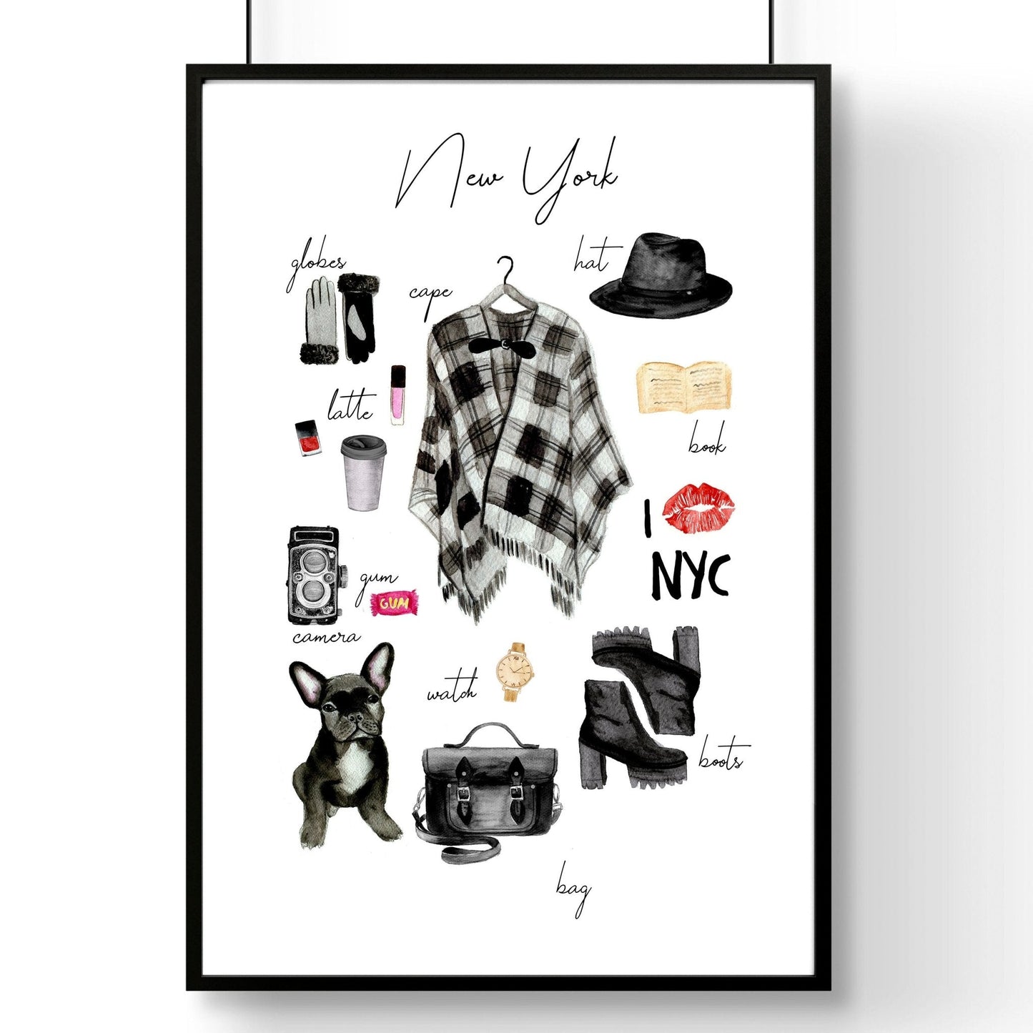 New York wall art travel poster