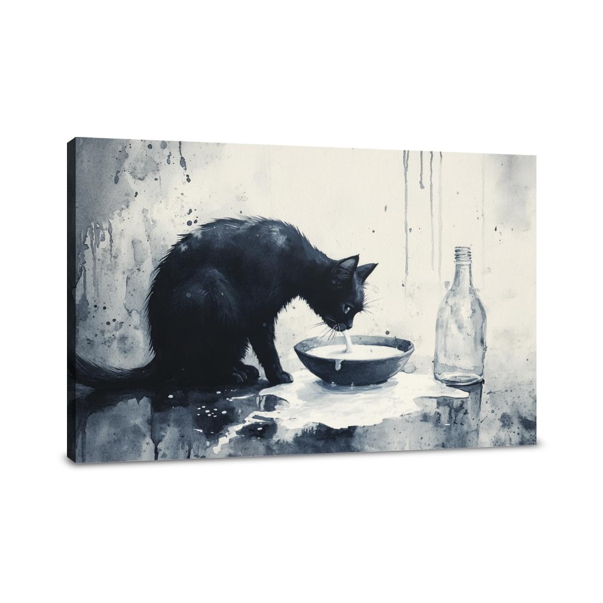 Midnight Milk Spillage Canvas